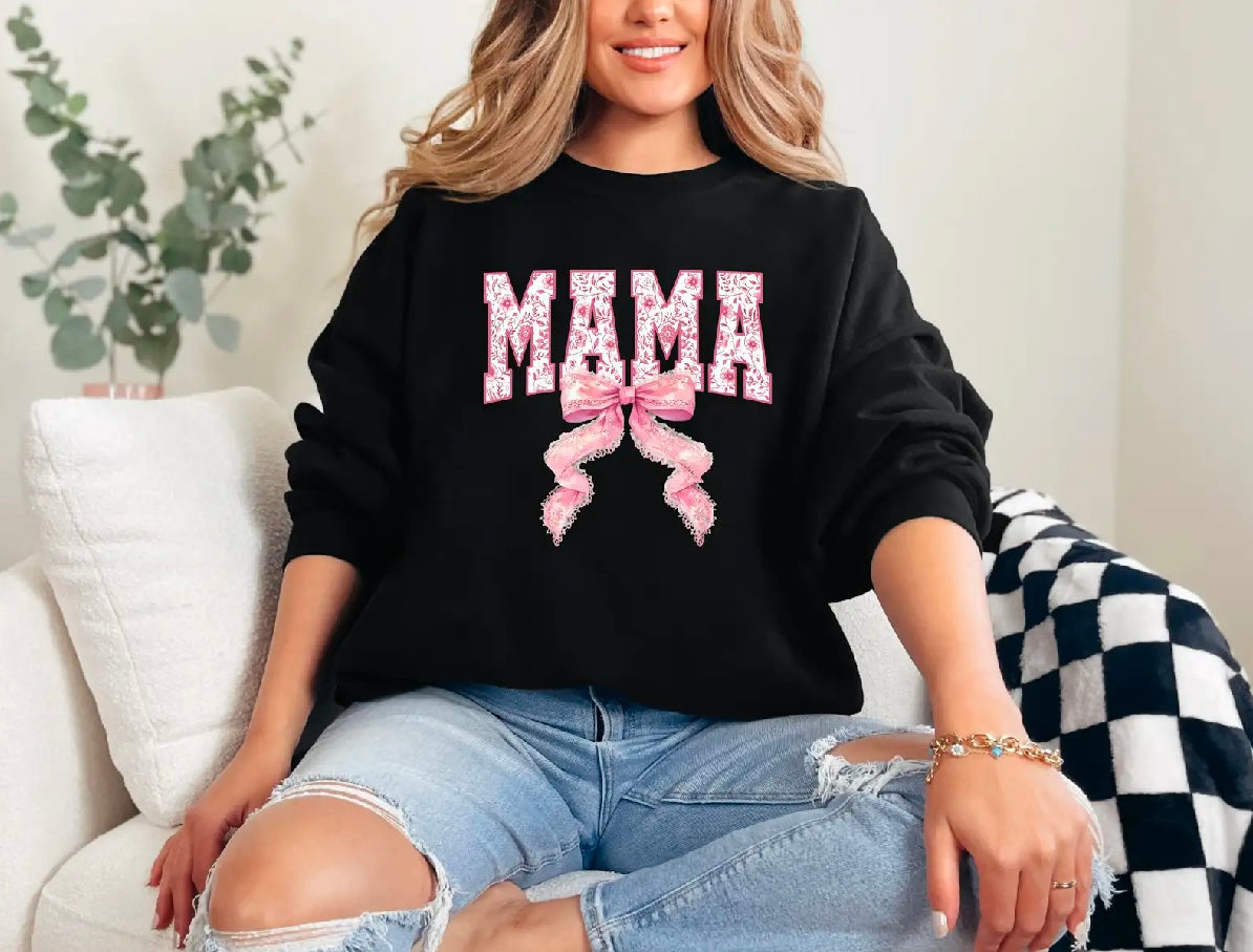 Pink Mama Bow Sweatshirt