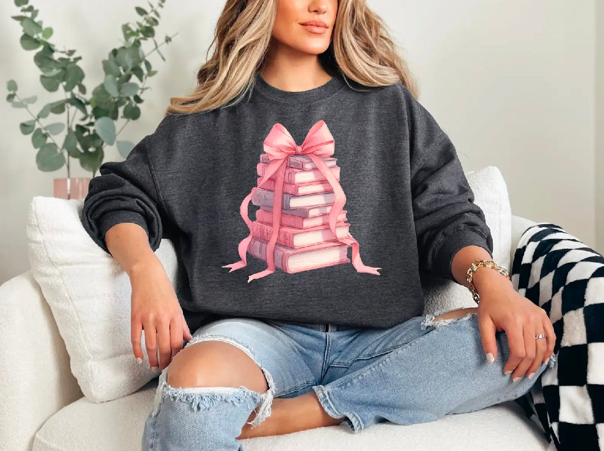 Book Bow Sweatshirt