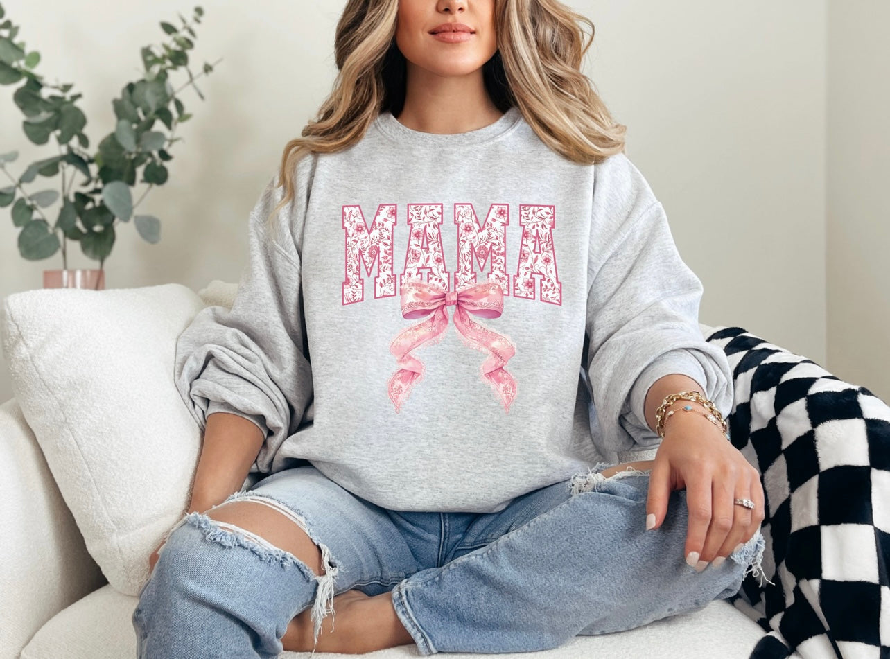 Pink Mama Bow Sweatshirt